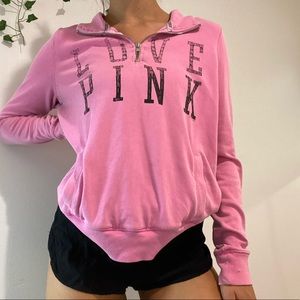 PINK Quarter Zip Sweater